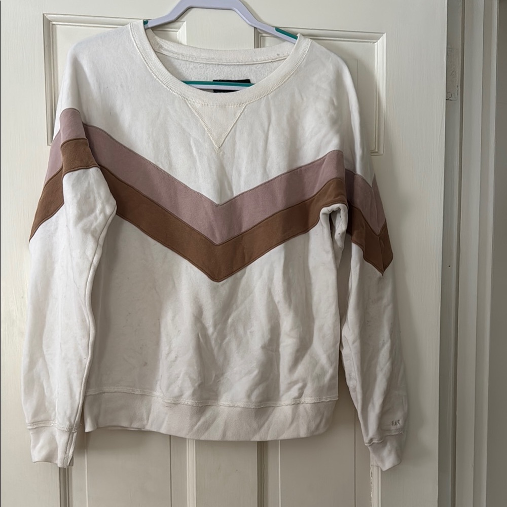 Women's A&F Sweater - White, Pink, and tan